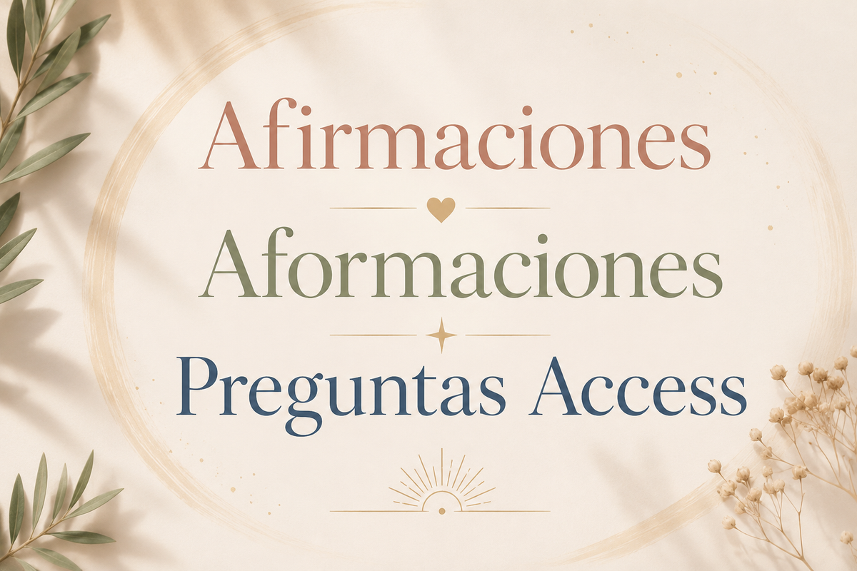Afirmaciones, Aformaciones y Preguntas Access.
