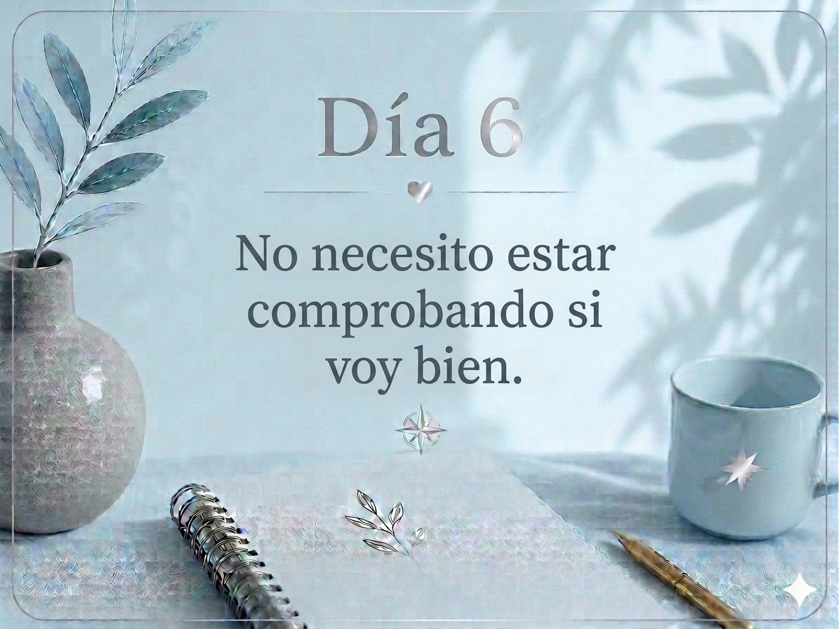 No necesito estar comprobando si voy bien.