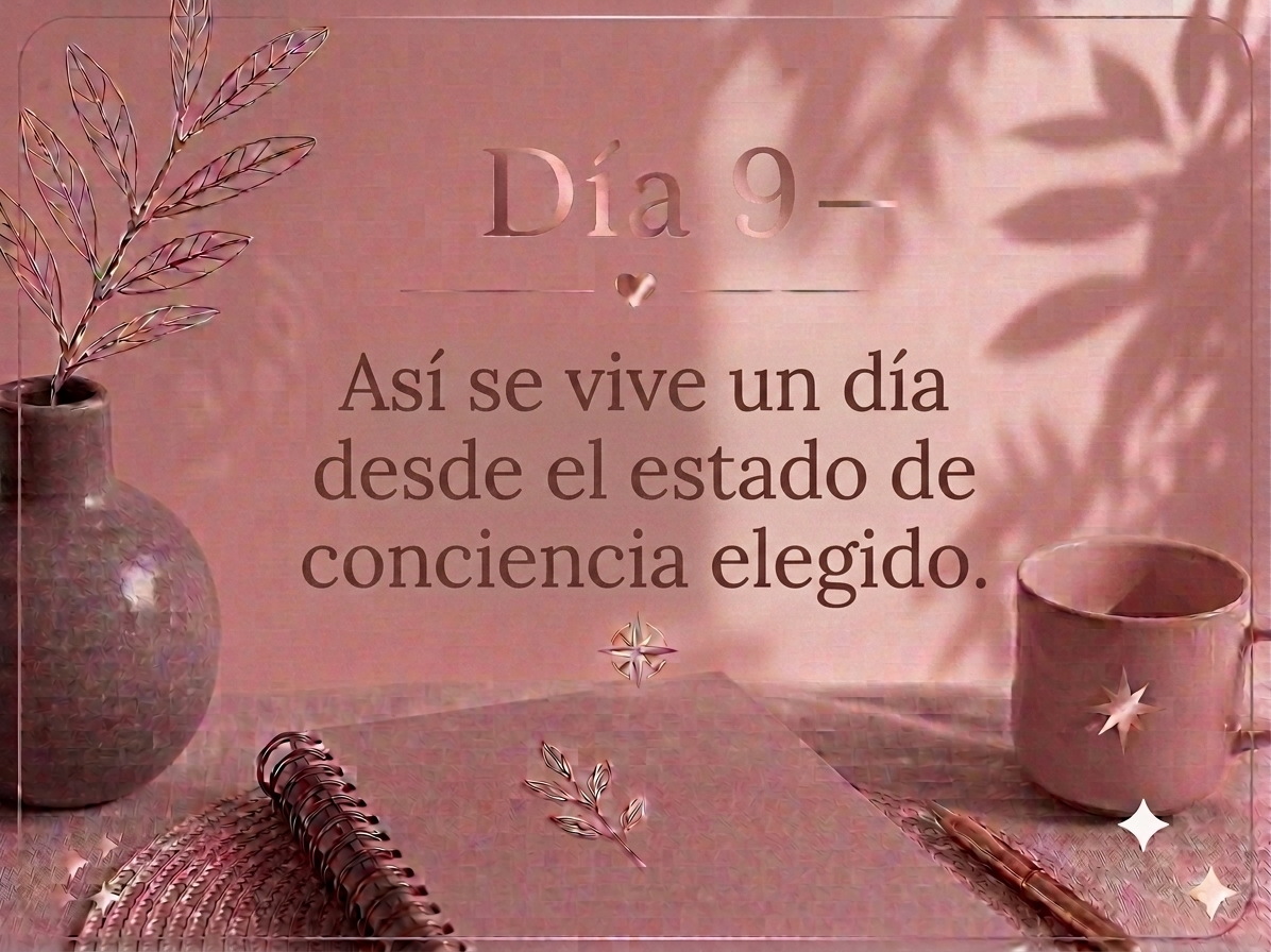 DÍA 9 — Así se vive un día desde el estado de conciencia elegido.