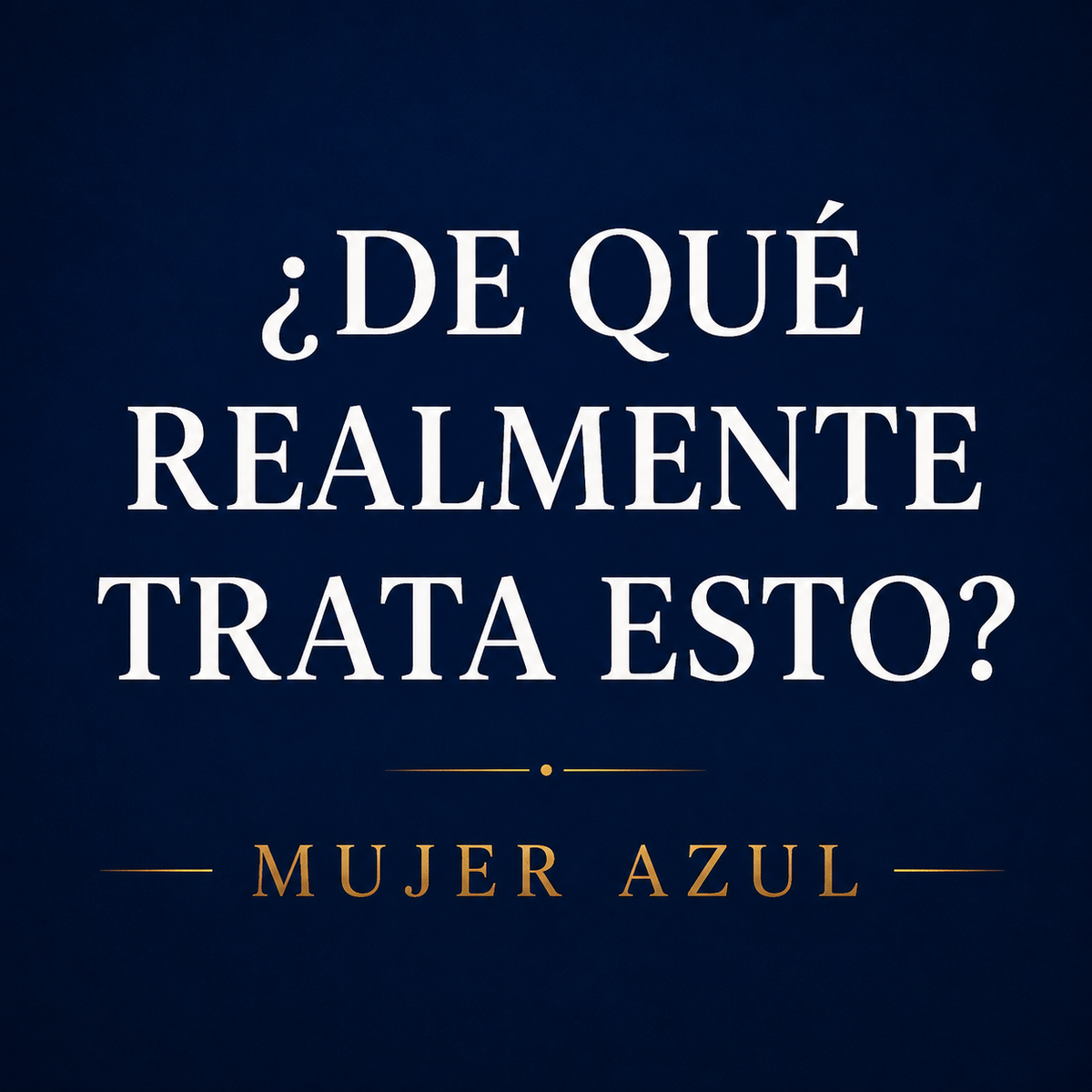 De qué trata realmente todo esto ?