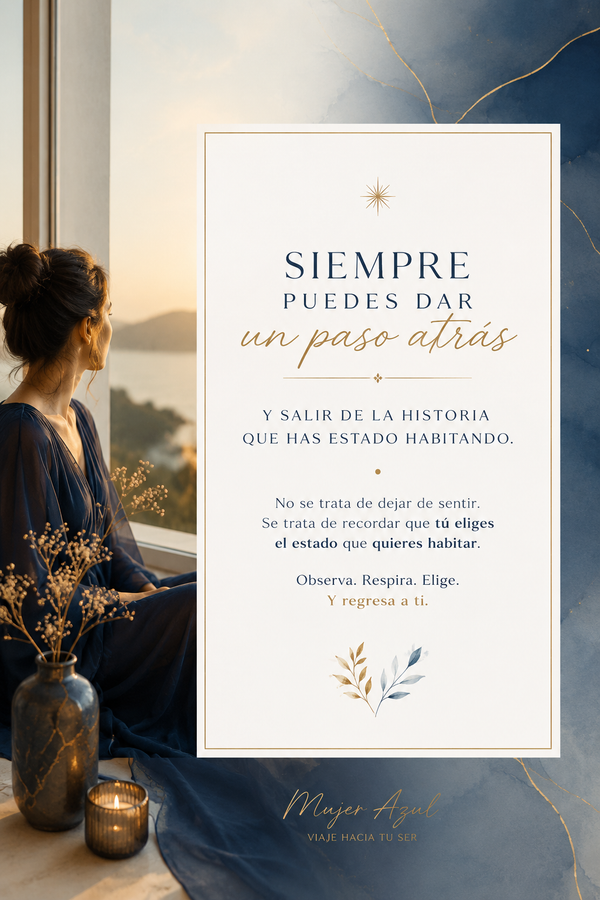 Siempre puedes dar un paso atrás.