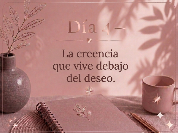 DÍA 4 — La creencia que vive debajo del deseo.