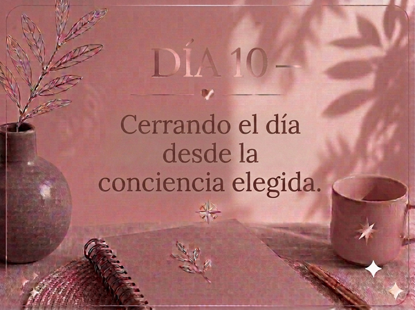 DÍA 10 — Cerrando el día desde la conciencia elegida.