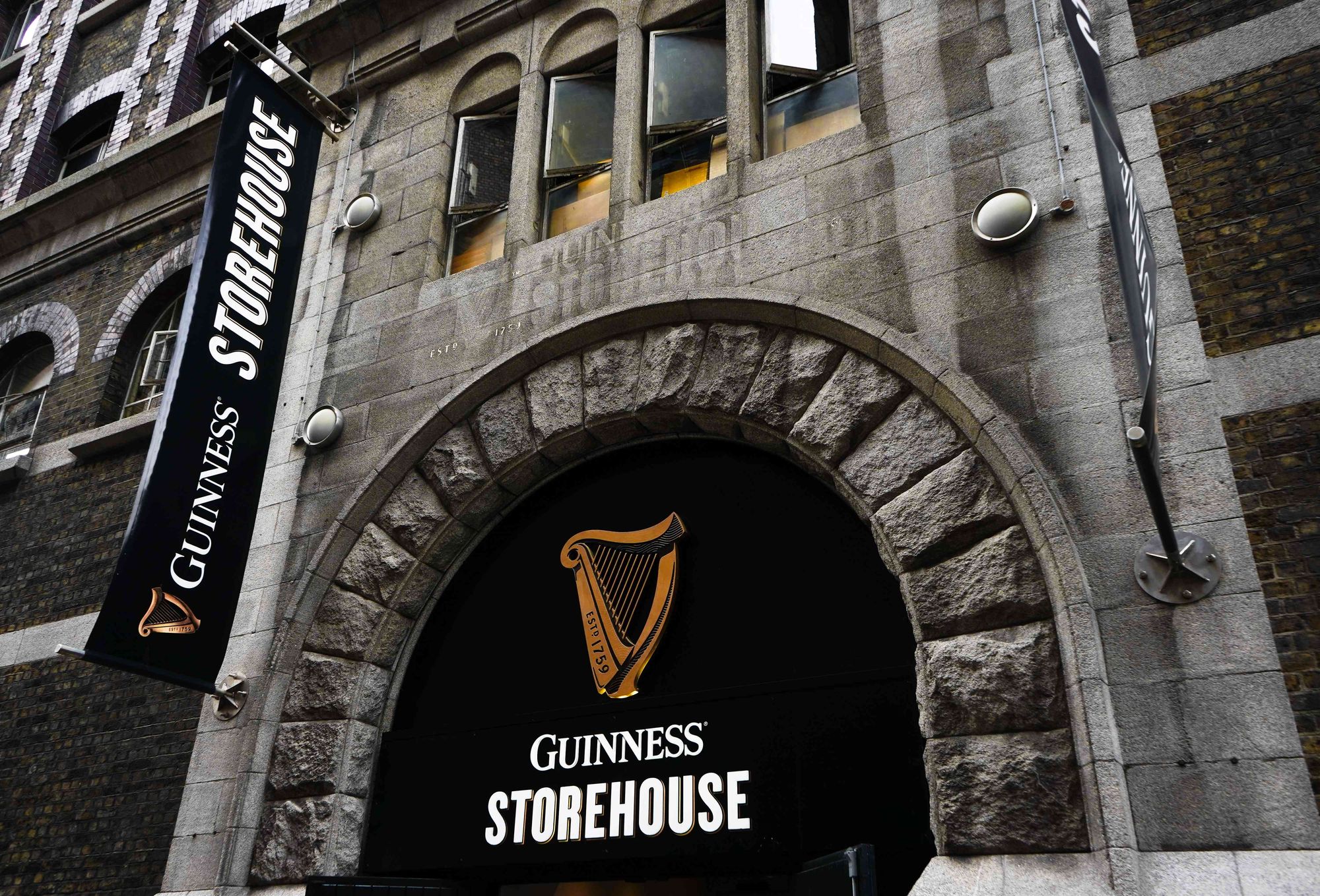 The entrance to the Guinness Storehouse in Dublin, Ireland.