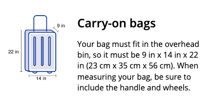 United Airlines Carry On Size Dimensions 