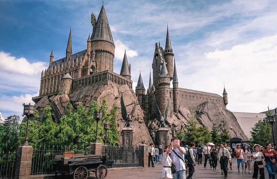 Harry Potter Castle At Universal Studios in Osaka Japan