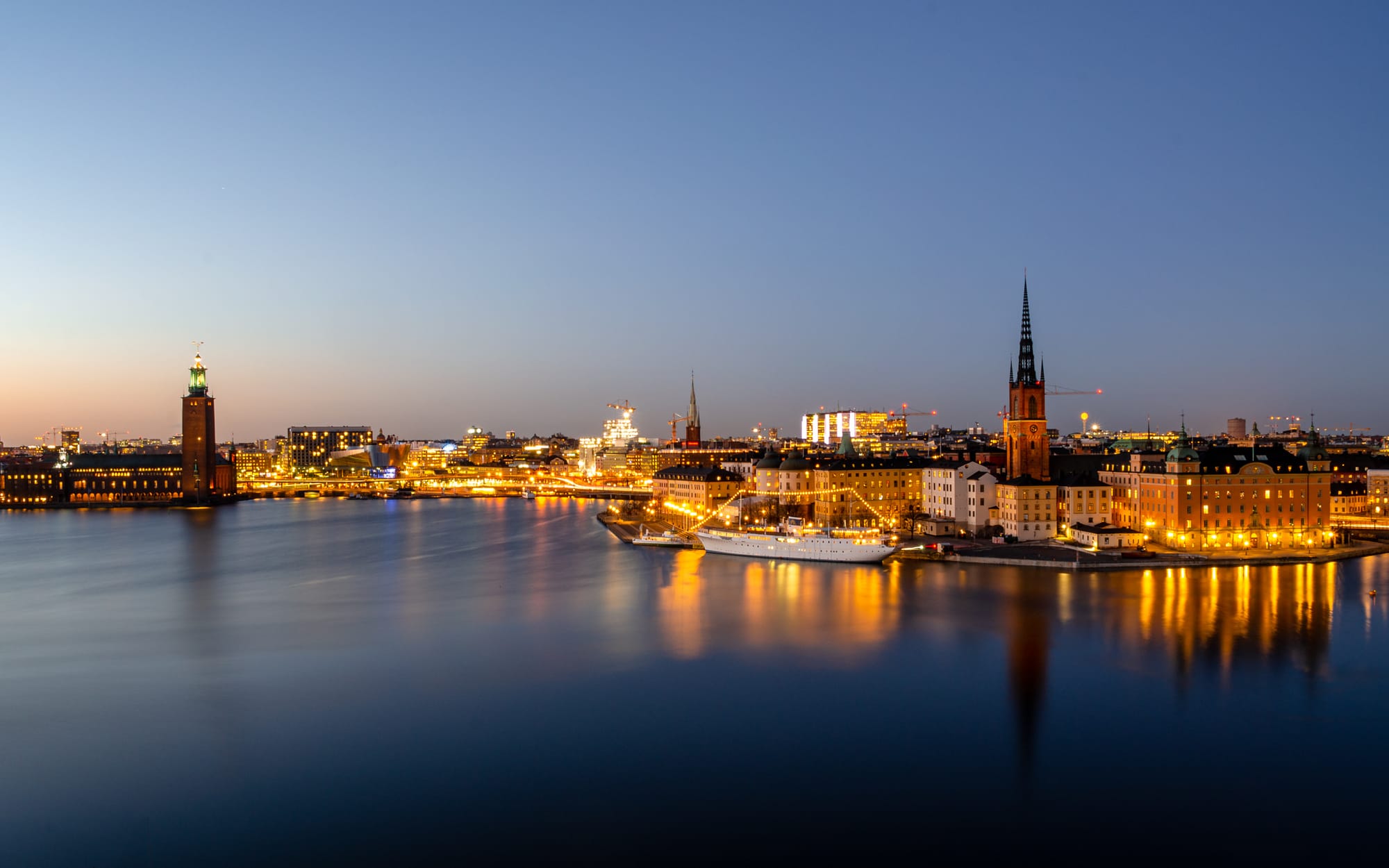 A view of Gamla Stan (Old Town) Stockholm from Monteliusvägen