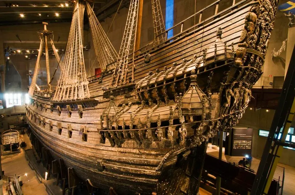 Vasa Ship on Display in the Vasa Museum in Stockholm, Sweden.