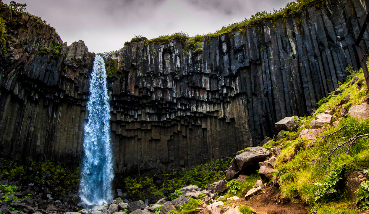 Water fall at Vatnajökull National Park, Iceland