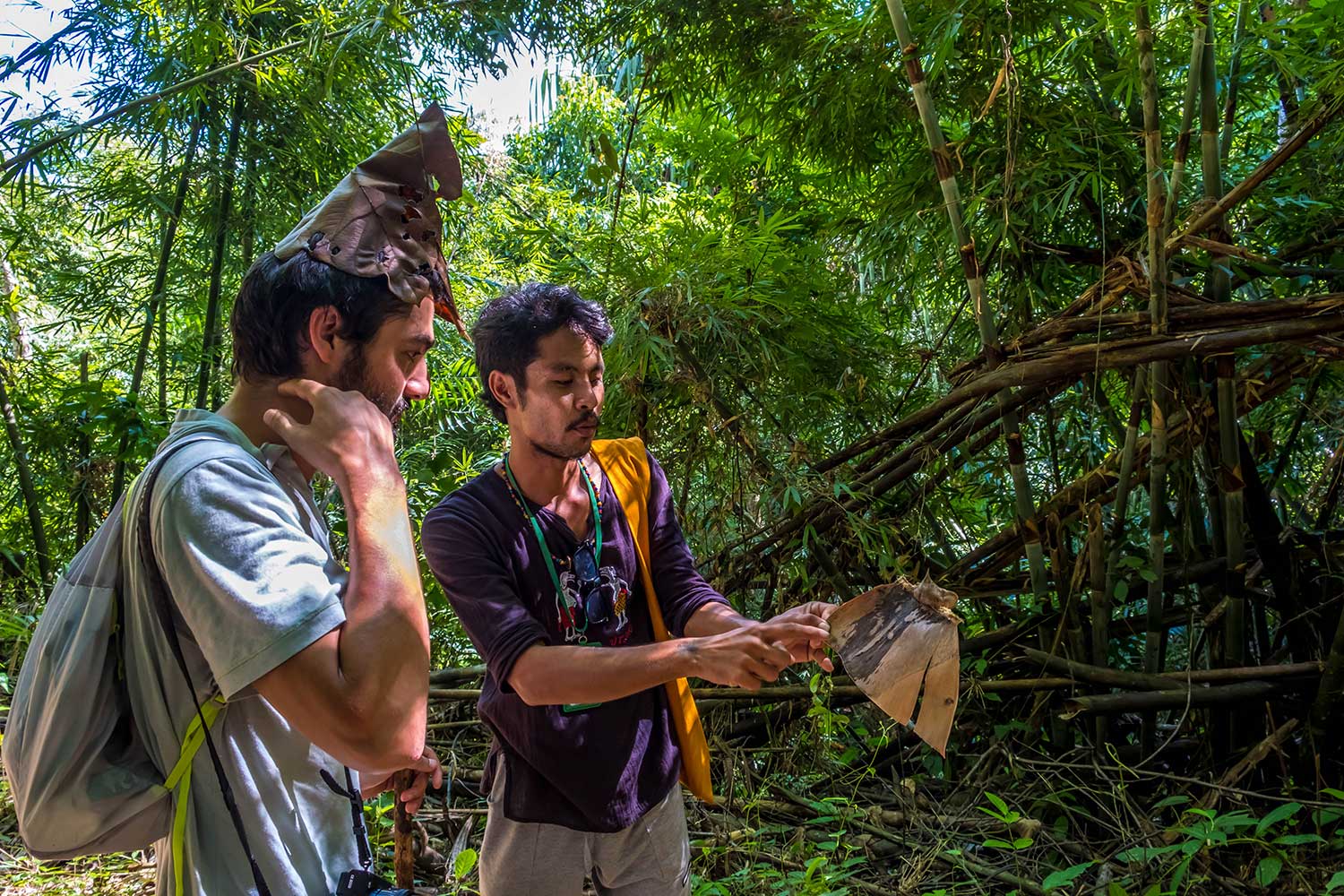 Two men hiking through the jungles of Khao Sok National Park