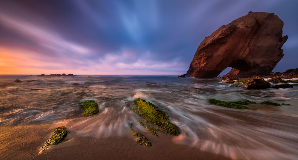 The beach of Praia do Guincho in Portugal.