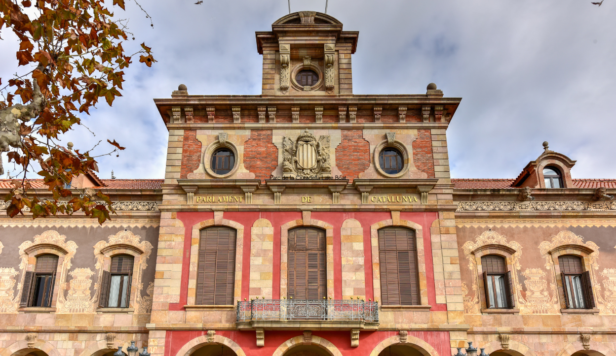 Parliament of Catalonia building in Parc de la Ciutadella, in Barcelona, Spain.