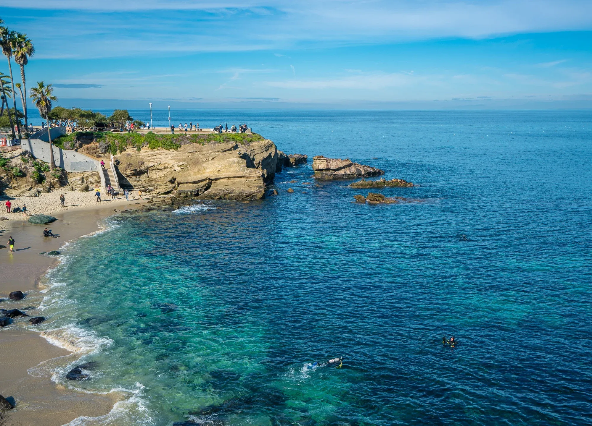View of La Jolla Cova Beach in San Deigo.