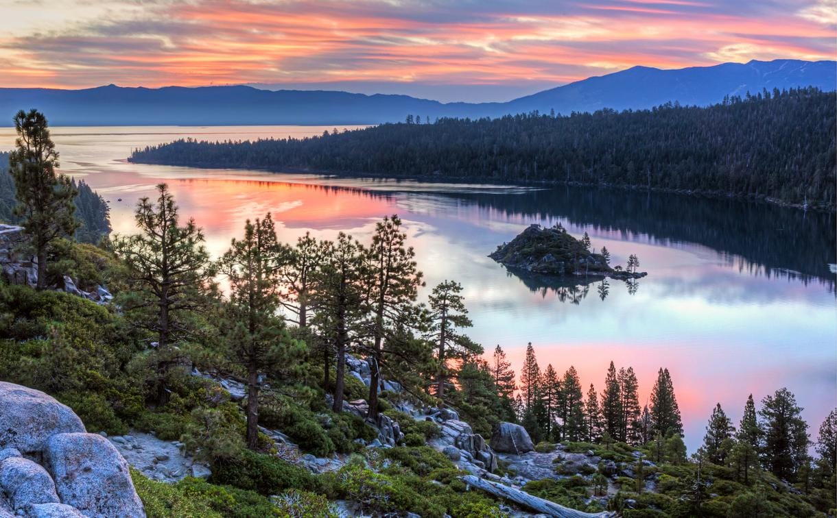 Emerald Bay State Park (Lake Tahoe) at dusk