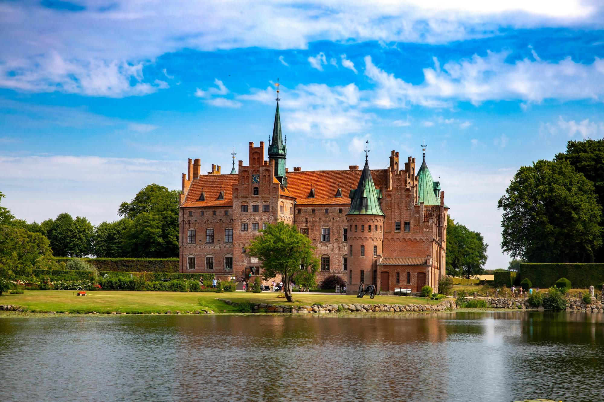 Egeskov Castle in the summer time.