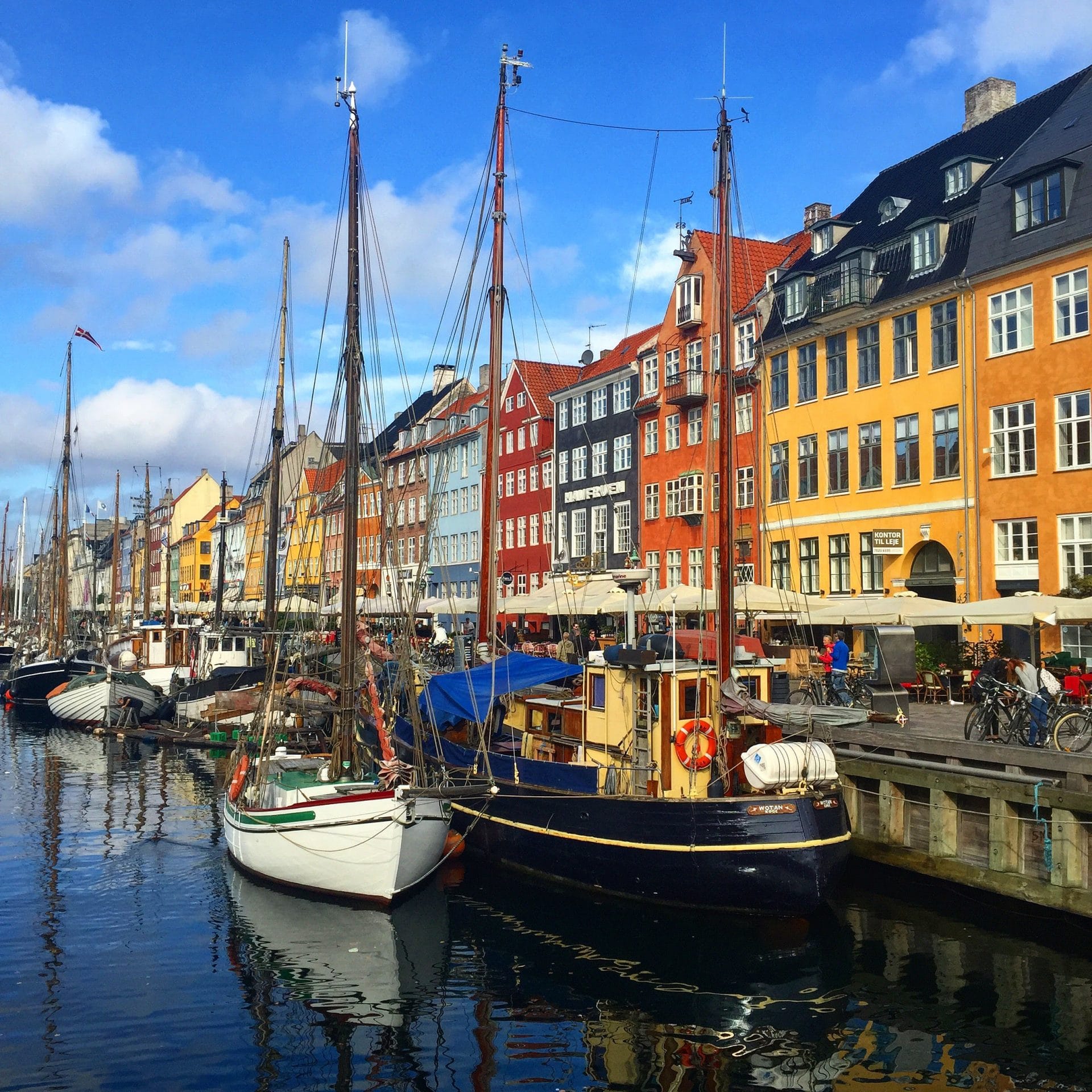 Nyhavn is a famous 17th-century waterfront, canal, and entertainment district in Copenhagen.