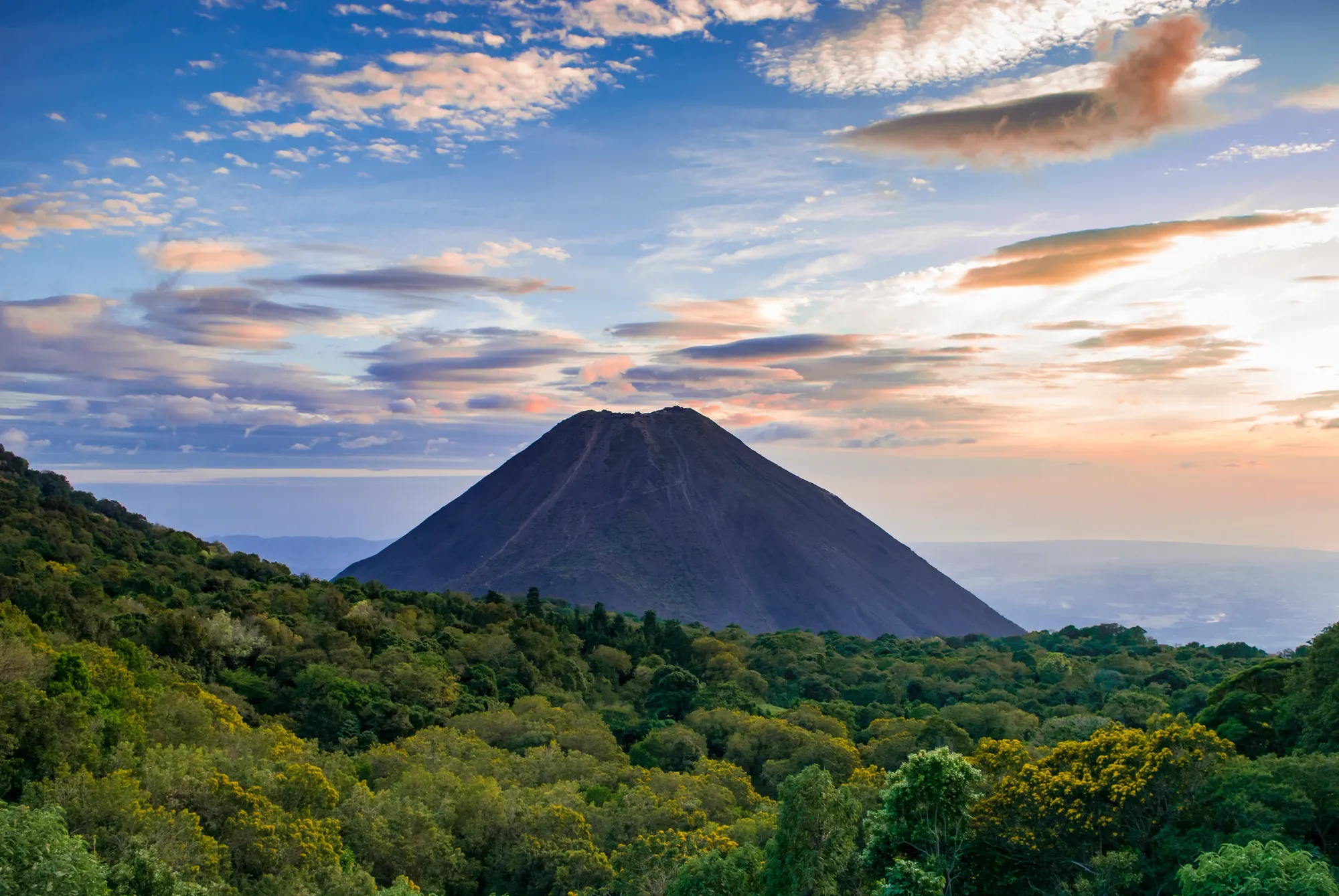 Beautiful view of a volcano in El Salvador.