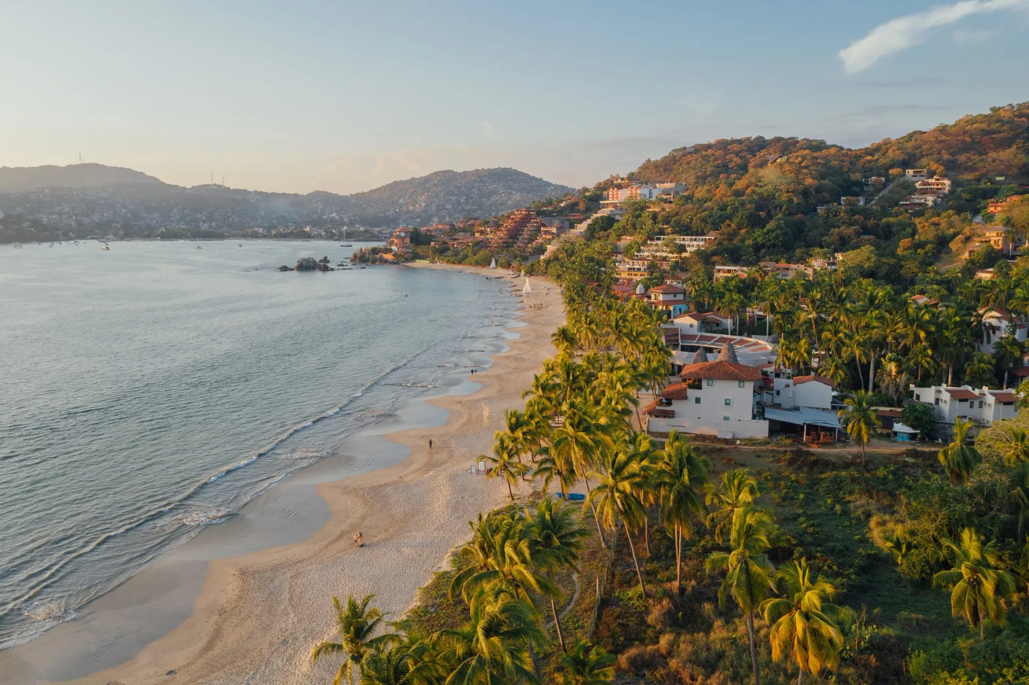 Waves washing on the shores of Zihuatanejo, Mexico