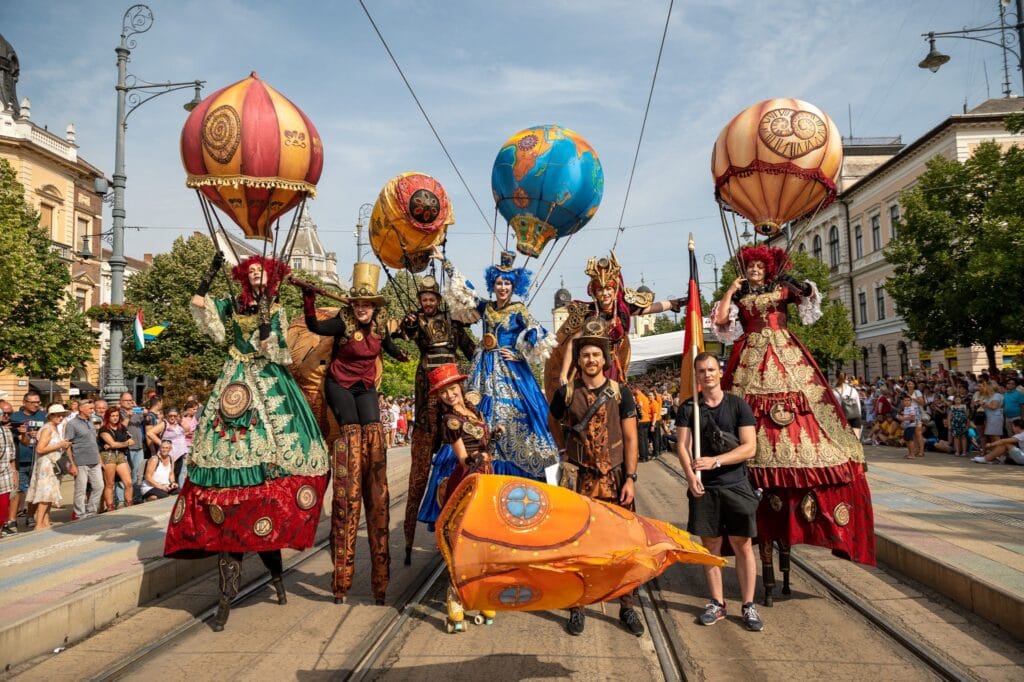 Debrecen Flower Carnival parade.
