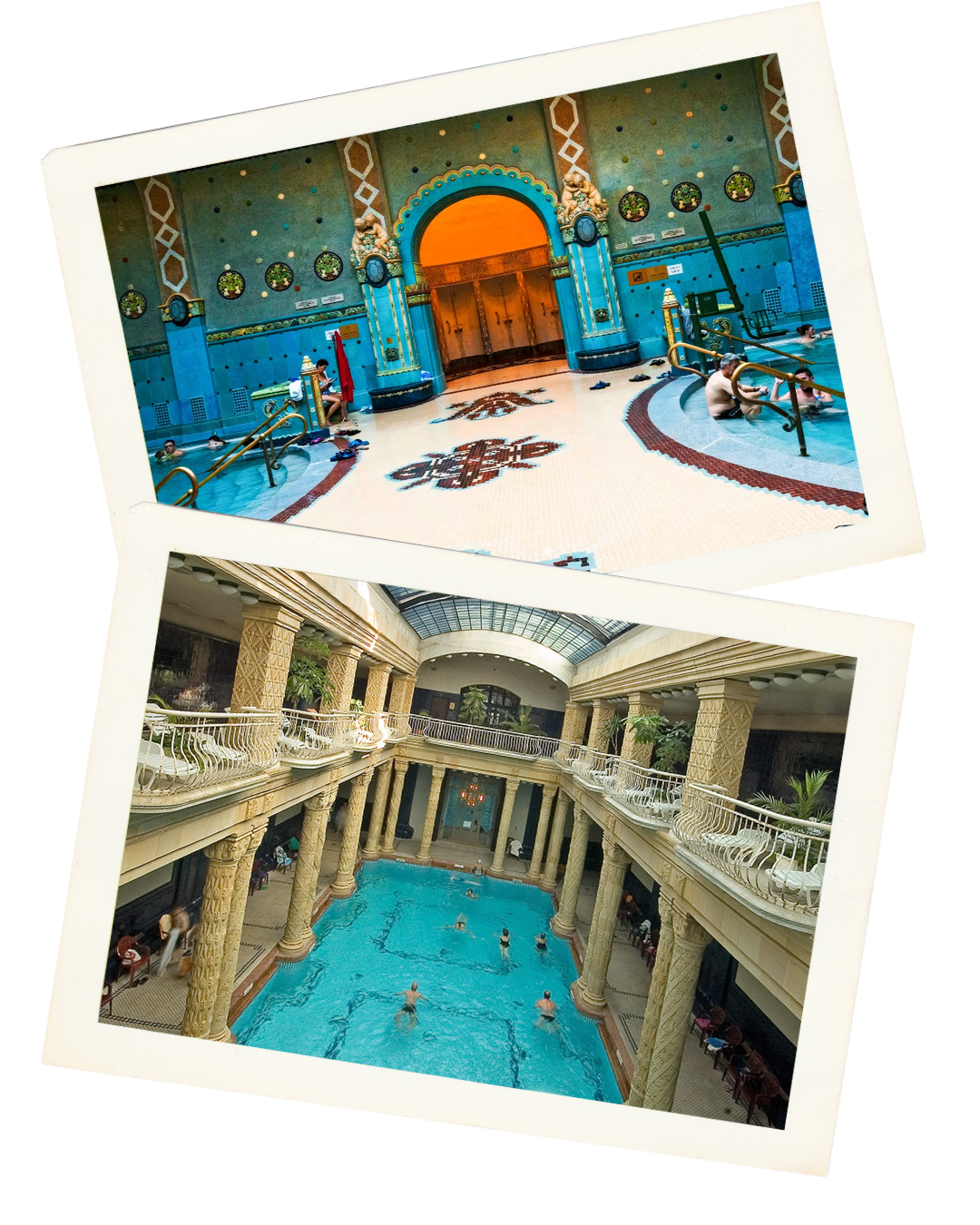 Beautiful pools of water at Gellért Thermal Bath
