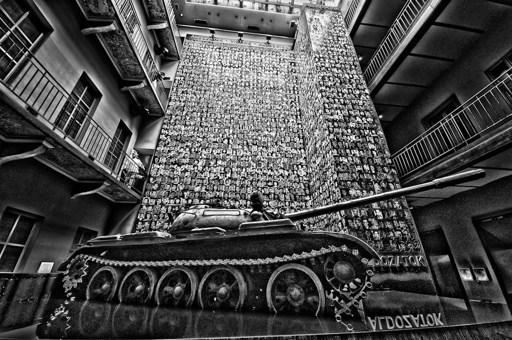 A Tank at the House Of Terror Museum in Hungary.