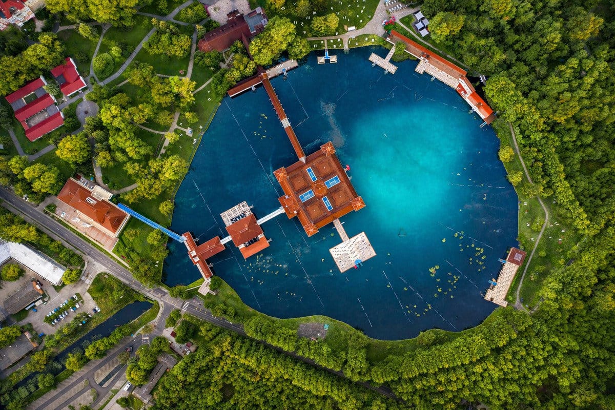Lake Hévíz in Hungary