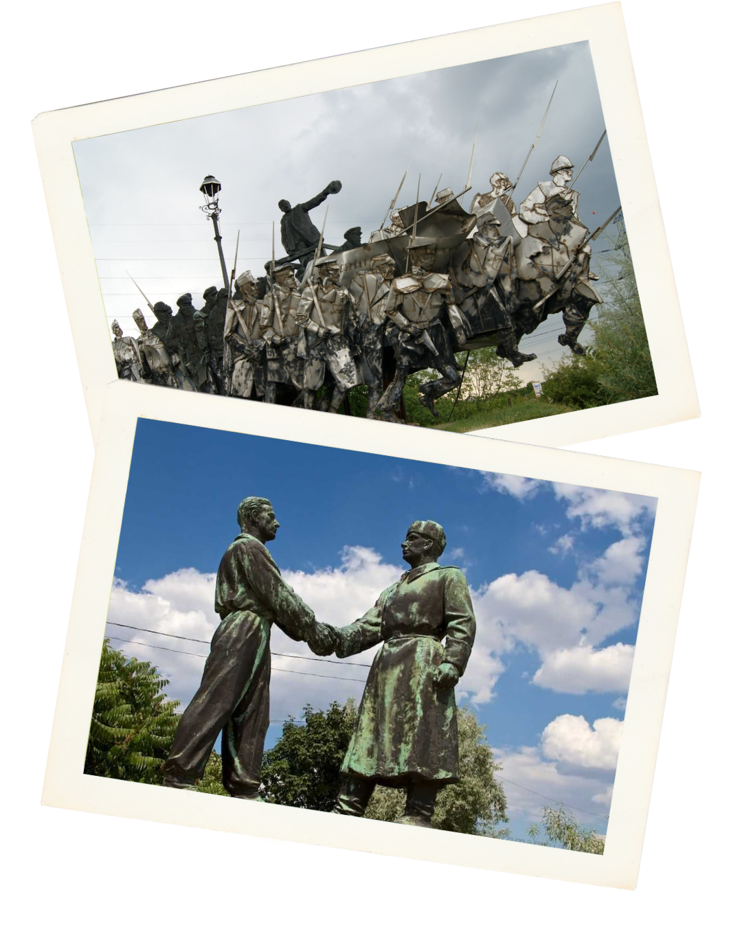 Statues inside Memento Park in Budapest.