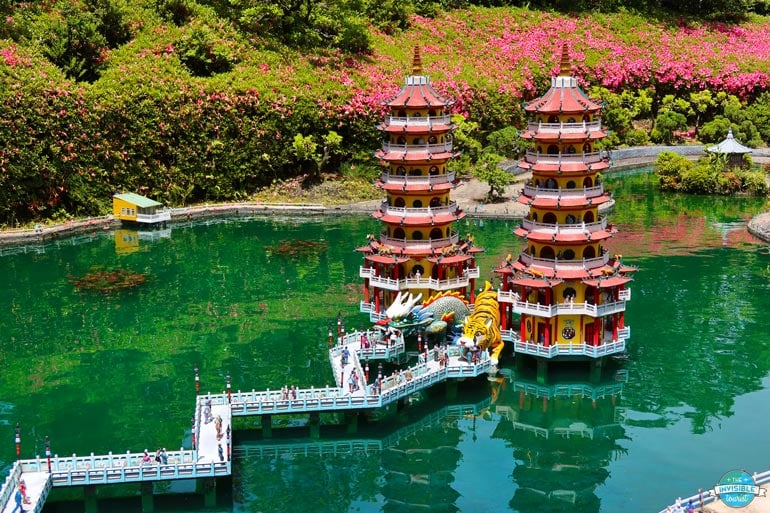 Towers in the water at Tobu World Square