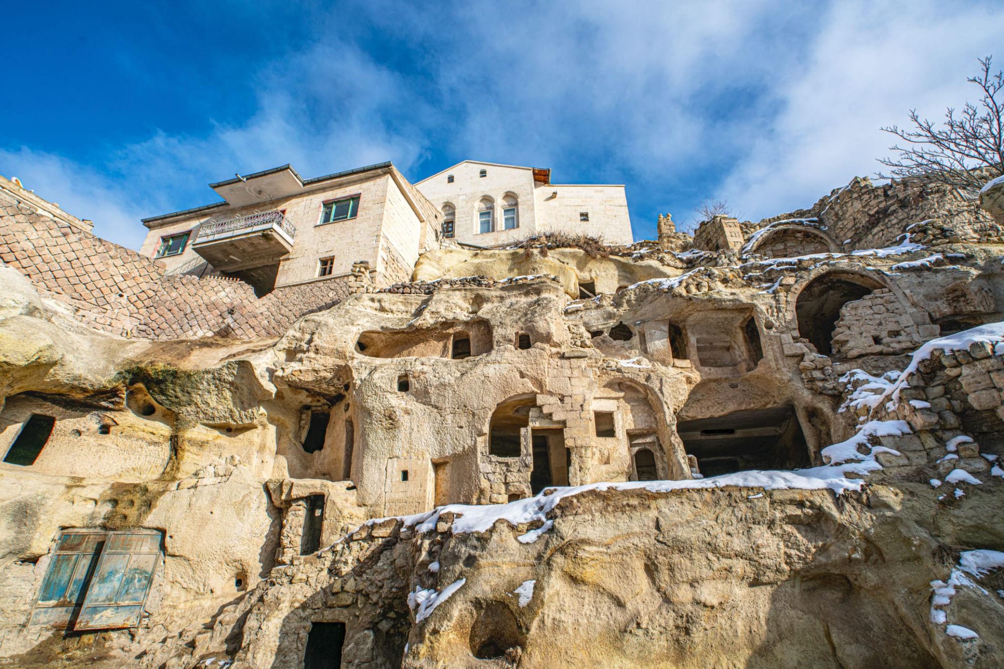 Cave homes in Mustafapaşa village in Turkey.