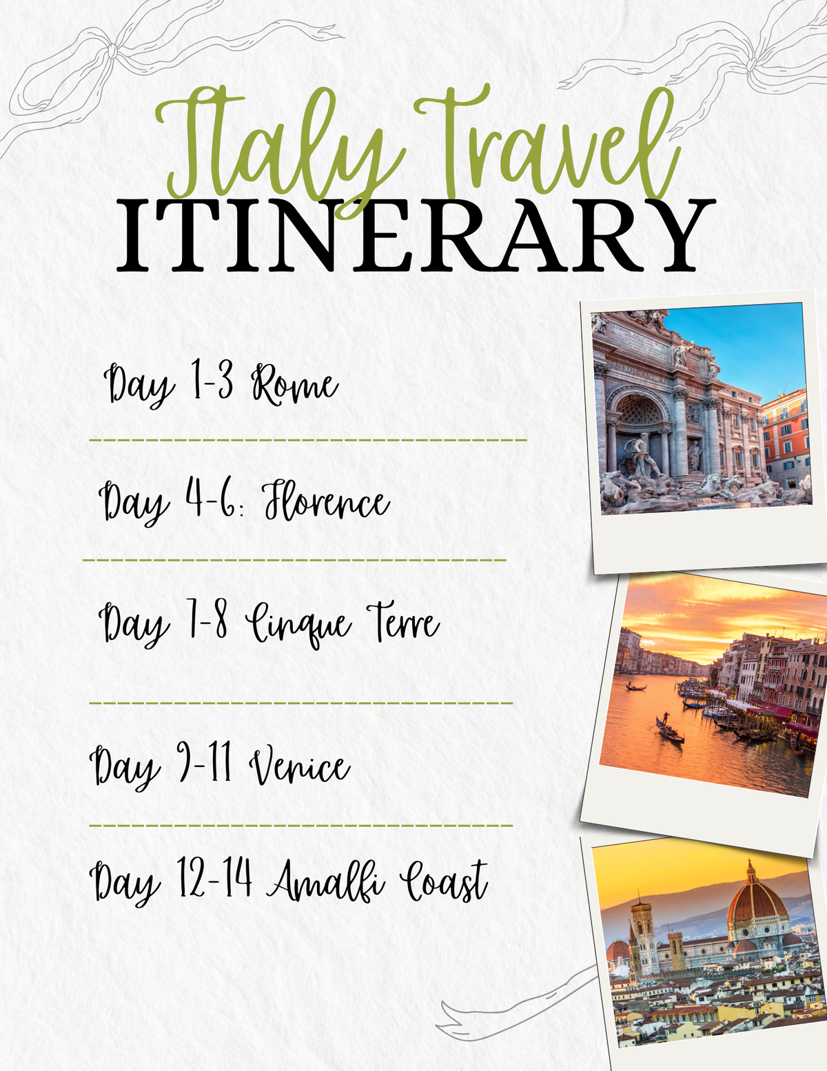 14-Day Italy Itinerary: Rome, Florence, Venice, Amalfi & More