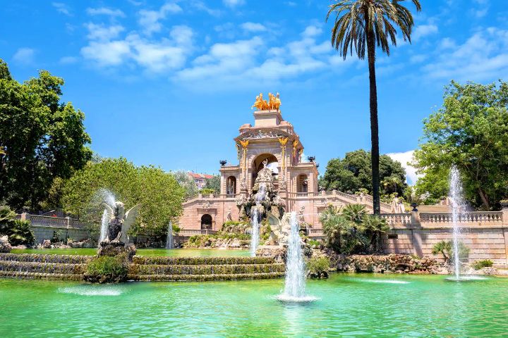 Parc de la Ciutadella fountain In Barcelona, Spain.