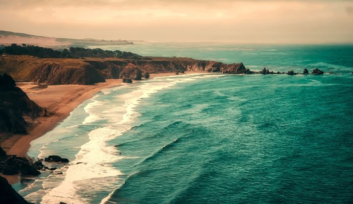 Seaside cliffs on the California Coastline.