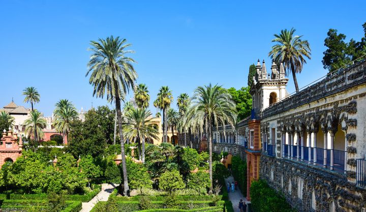 Alcazar Gardens in Seville, Spain 