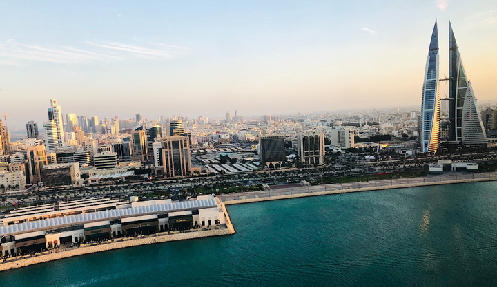 Manama, Bahrain city on the beach