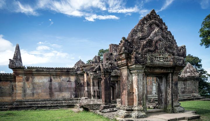 Preah Vihear Famous Ancient Temple Ruins Landmark in Cambodia