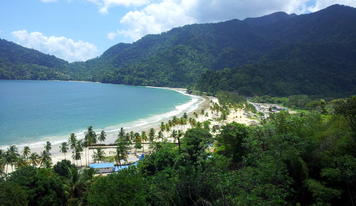 Ariel view of Maracas Beach in Trinidad