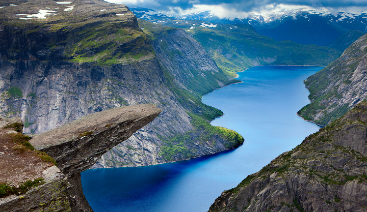 Fjord's in Norway seen in Trolltunga, Norway