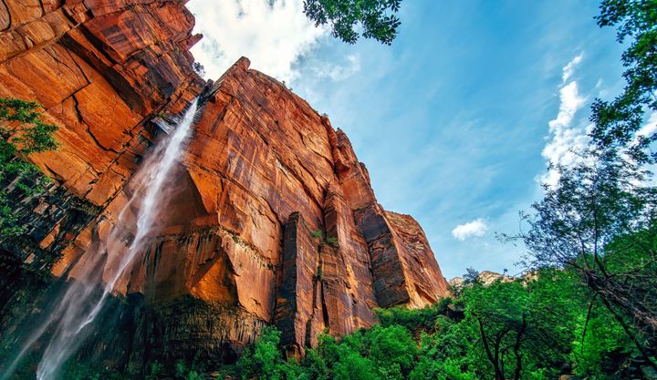Waterfall inside Yosemite National Park.