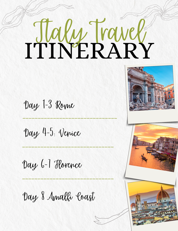 8 Day Italy Travel Itinerary 