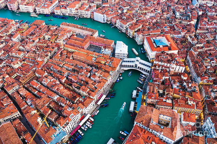 Large Canal In Venice, Italy