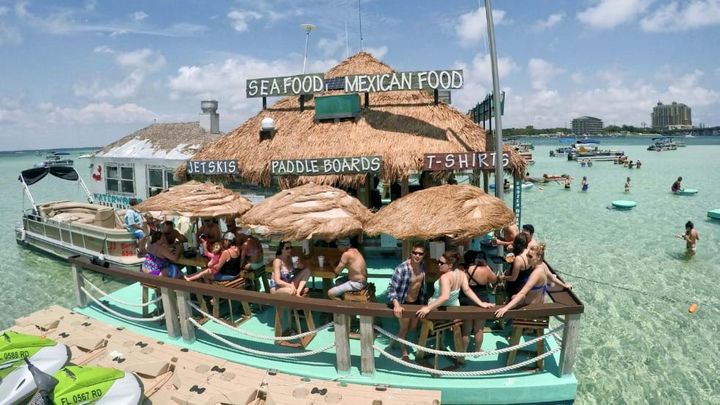 Destin, FL Crab island restaurant on the water. 