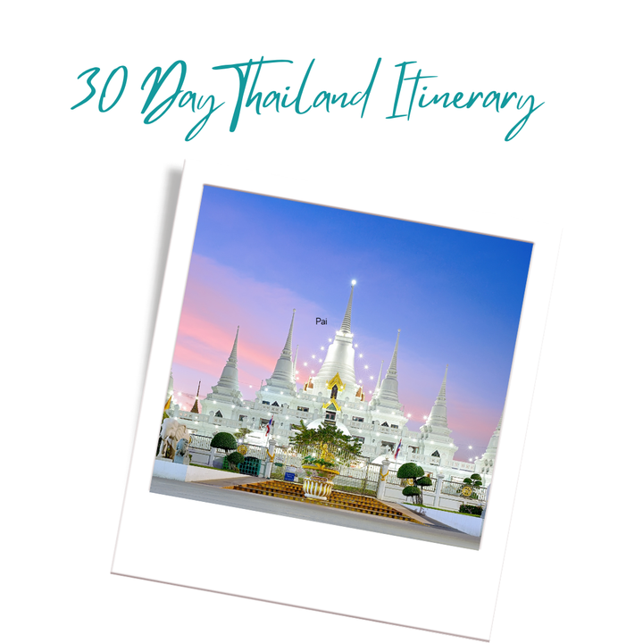 white temple complex in Thailand