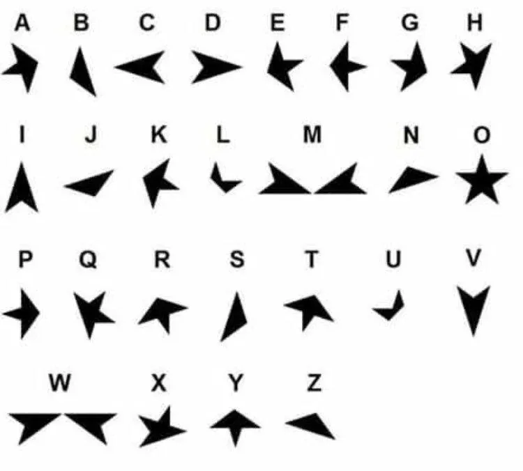 Cut up stars matched on to letters of the alphabet