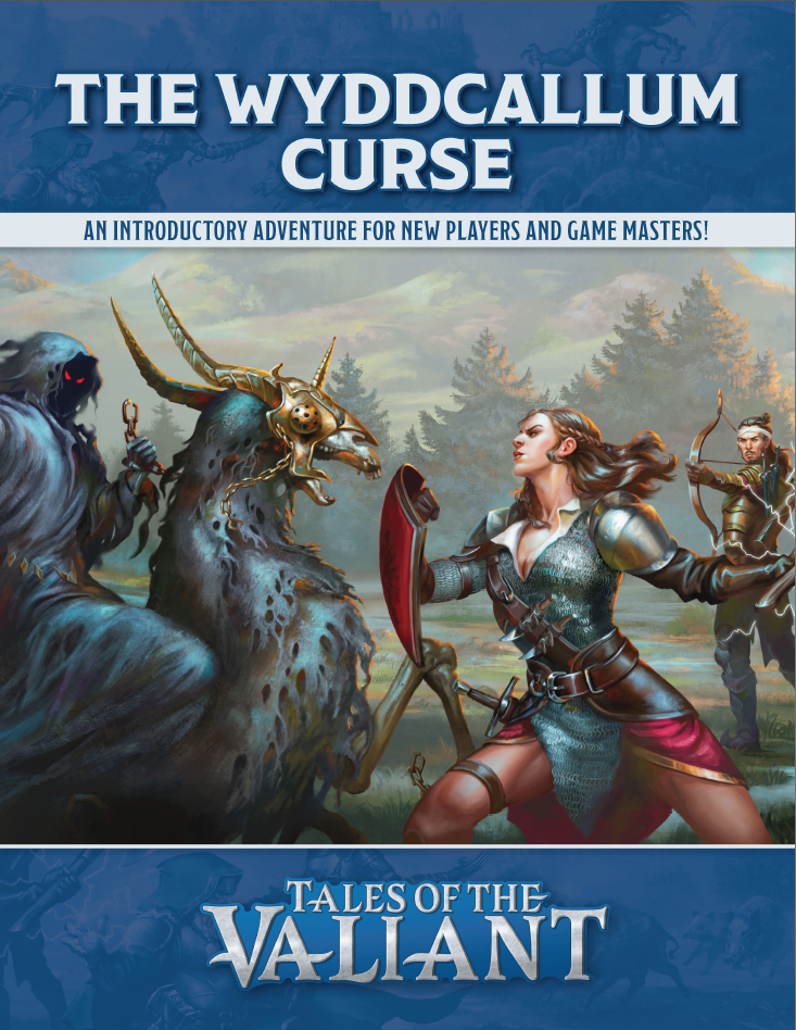 Warriors facing off against some kind of skull-headed horse creature and a wraith looking monster in a clearing in the woods