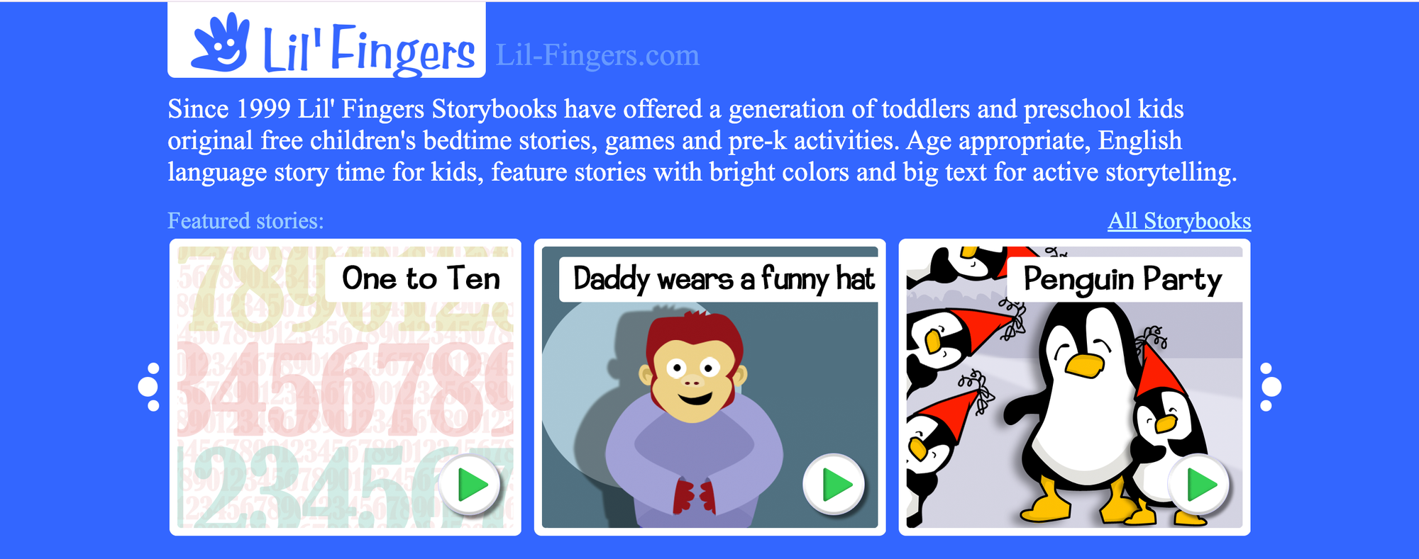 Lil’ Fingers Storybook&nbsp;&nbsp;