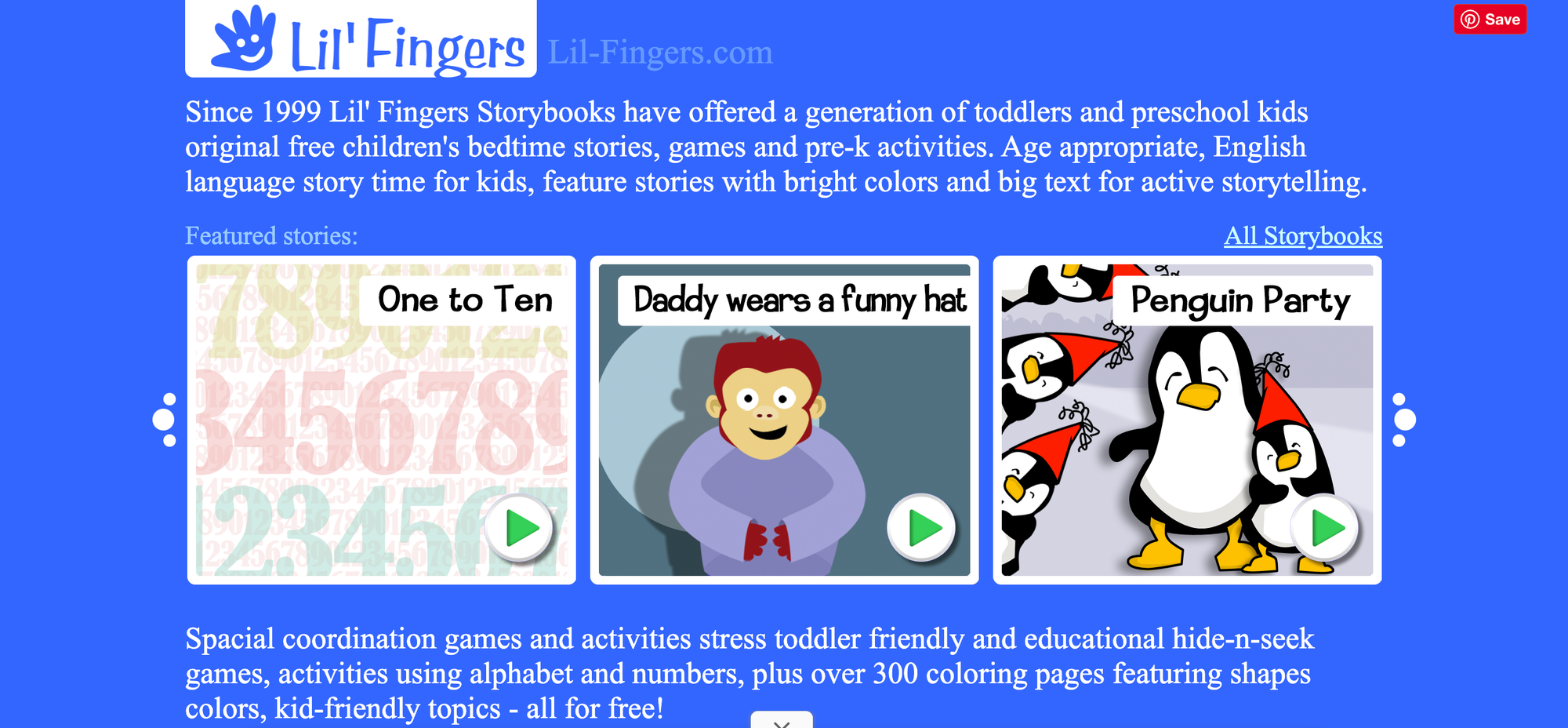 Lil’ Fingers Storybook&nbsp;&nbsp;