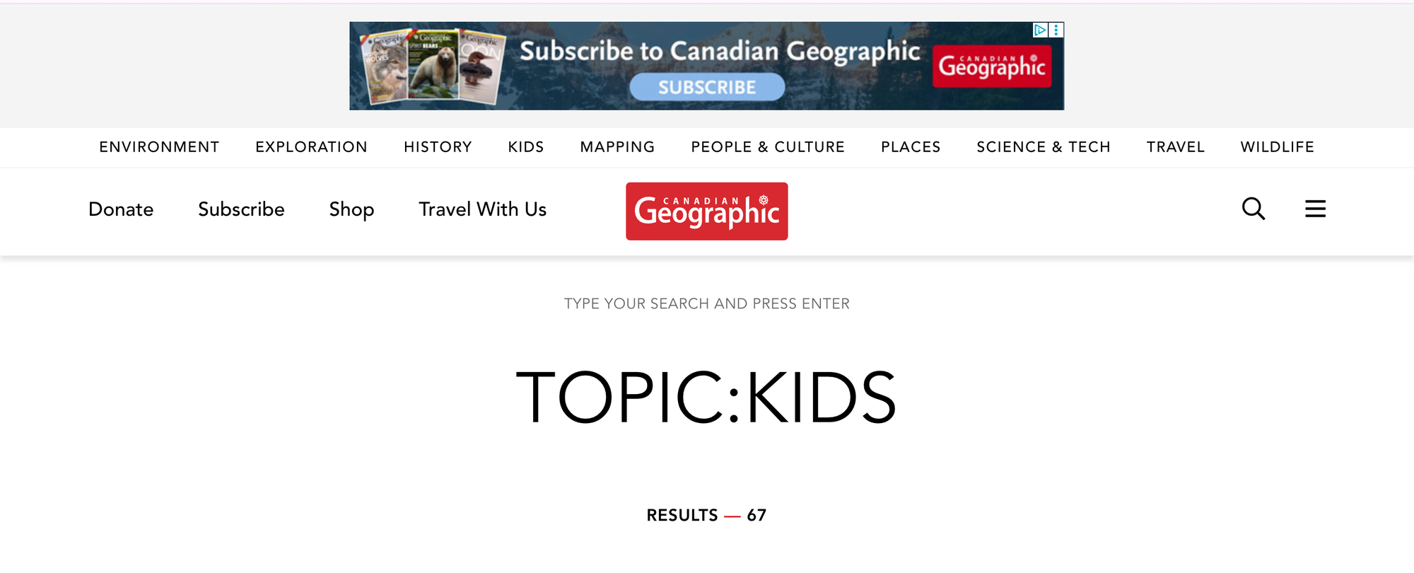 Canadian Geographic Kids