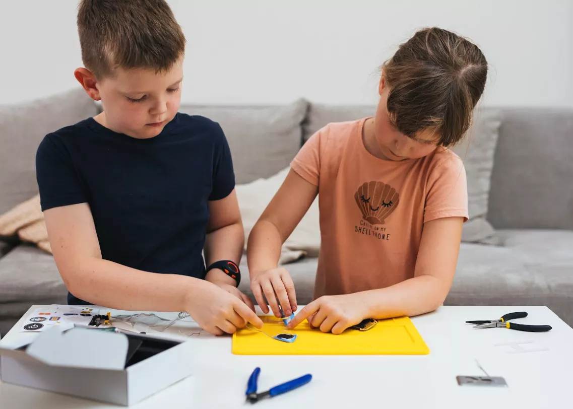 Kids doing art - At Home Learning Activities