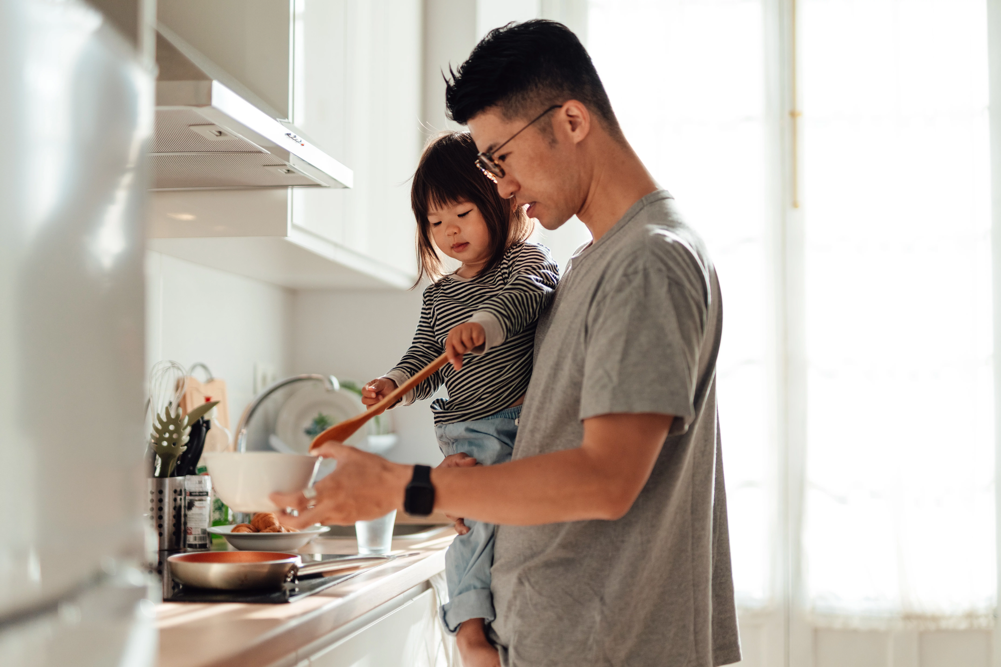Man with her Child - Montessori Parenting