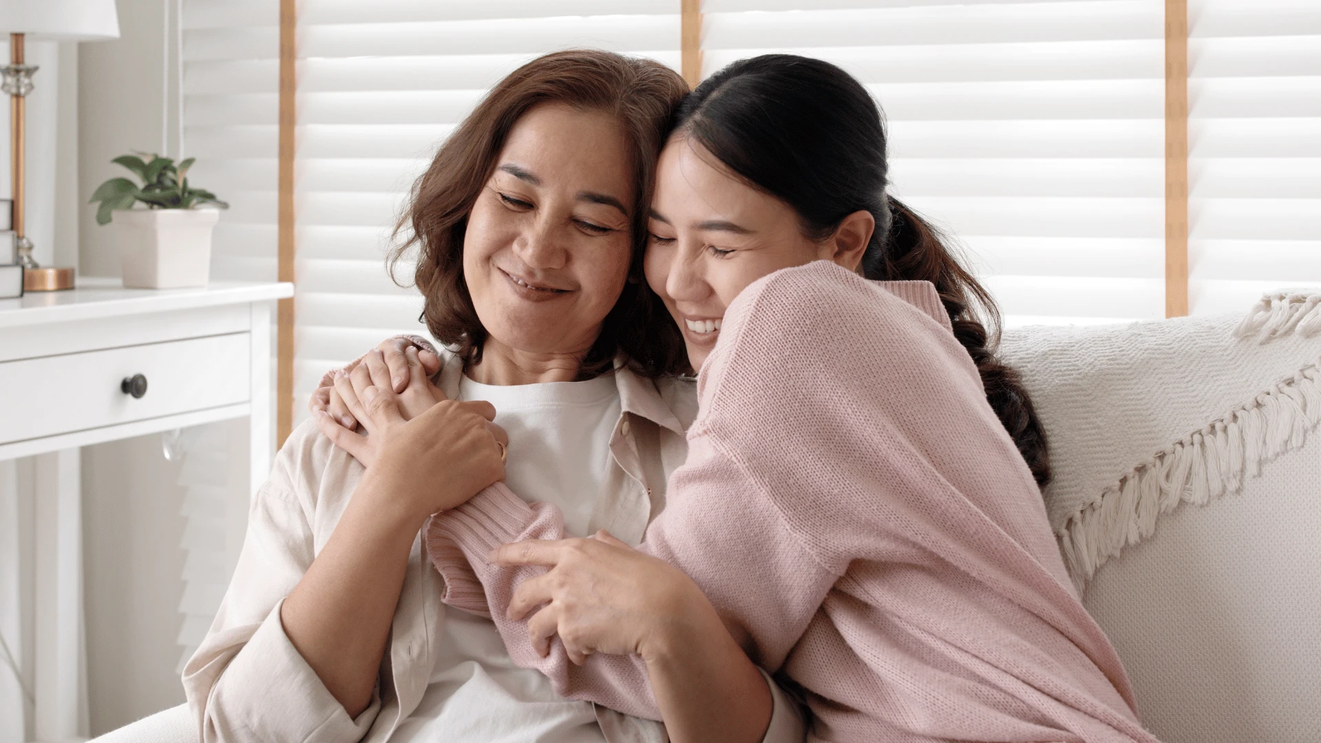 Child hugging Mother - Soft Parenting